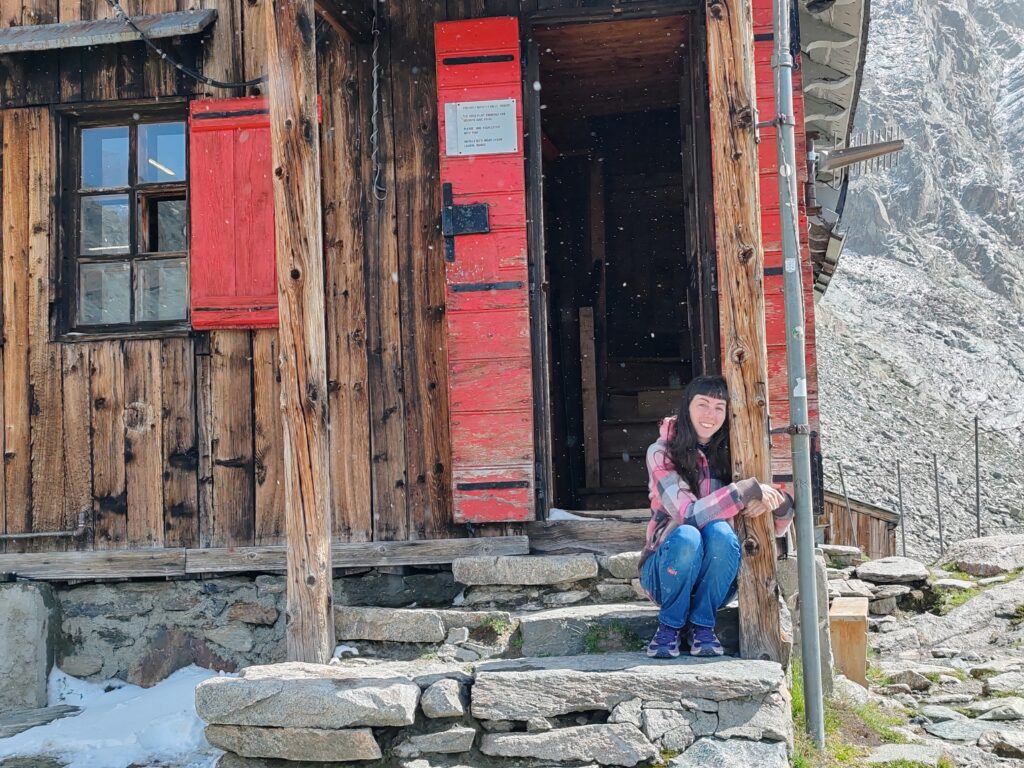 Cecilia Mercadante al Rifugio Mezzalama