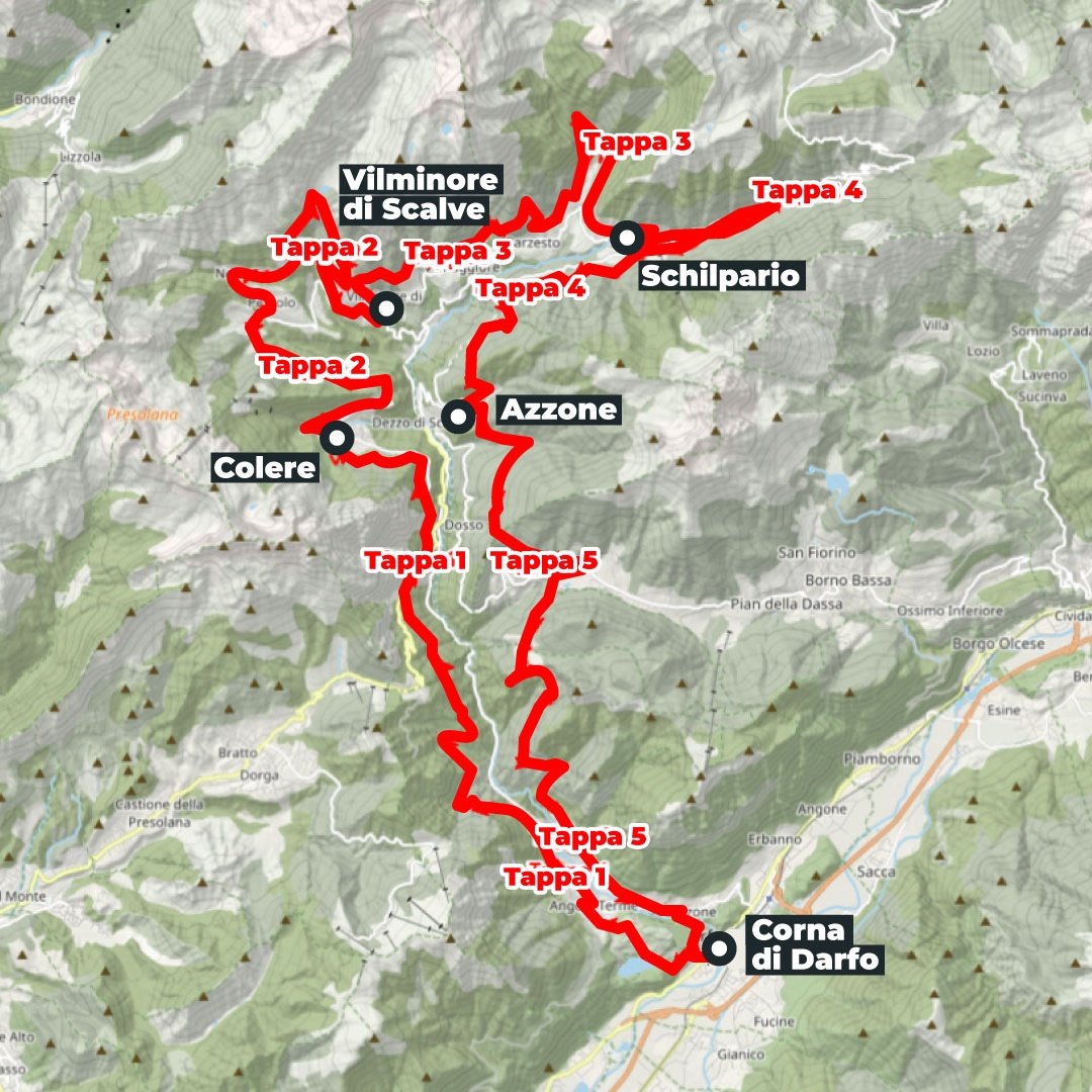 Mappa del percorso: Via Decia