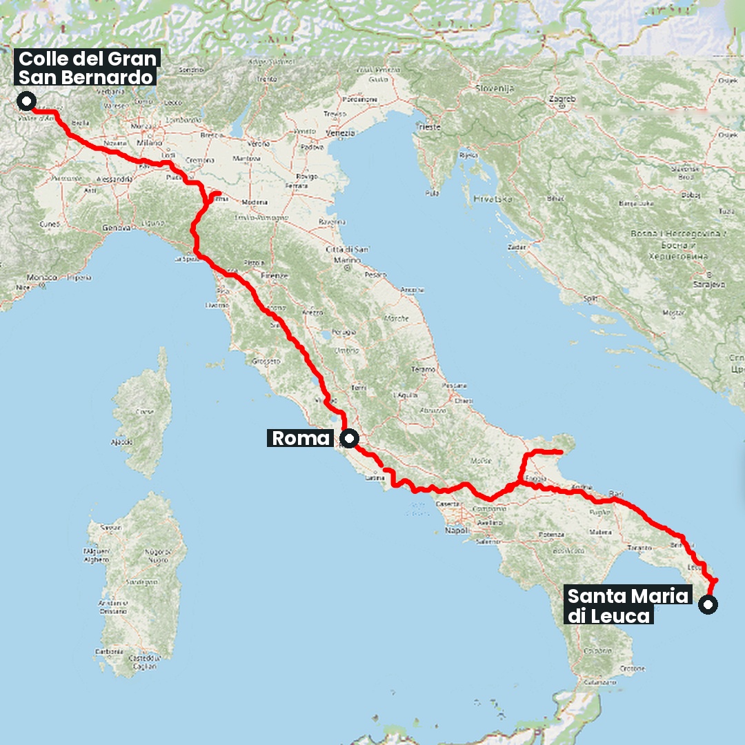 Mappa del percorso: Via Francigena
